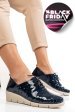 Pantofi bleumarin piele naturala lacuita bpc235-16