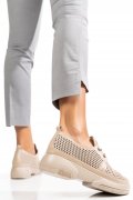 PANTOFI SPORT BEJ PIELE NATURALA 2PC027