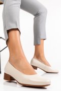 PANTOFI BEJ PIELE NATURALA 2PC040