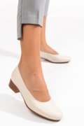 PANTOFI BEJ PIELE NATURALA 2PC040