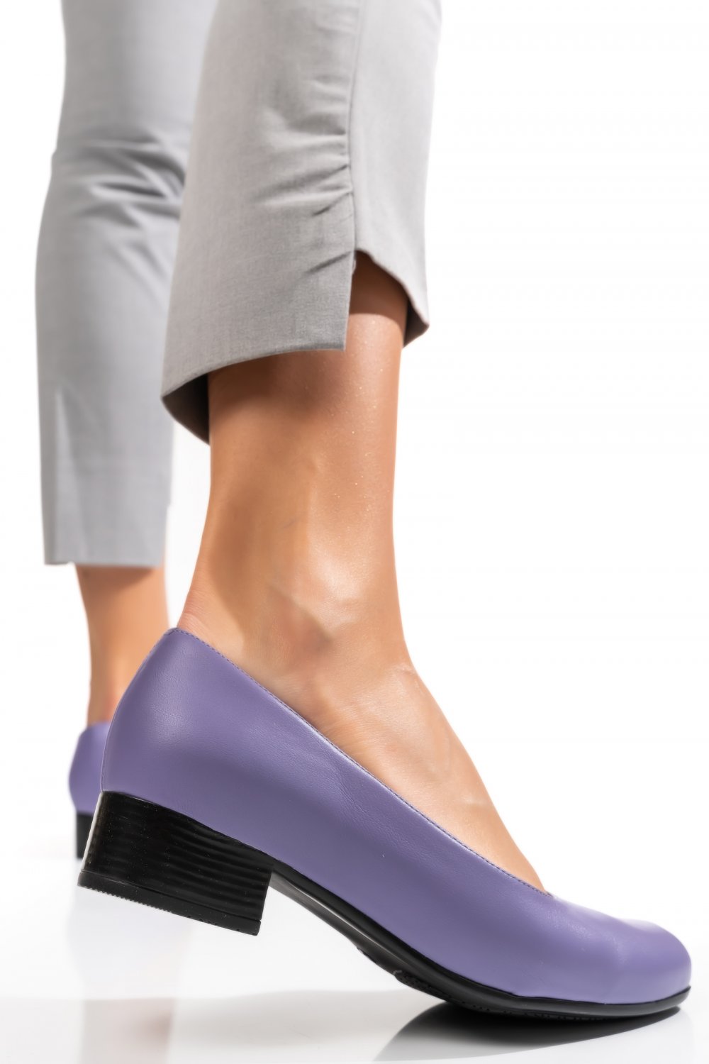 PANTOFI MOV PIELE NATURALA 2PC040