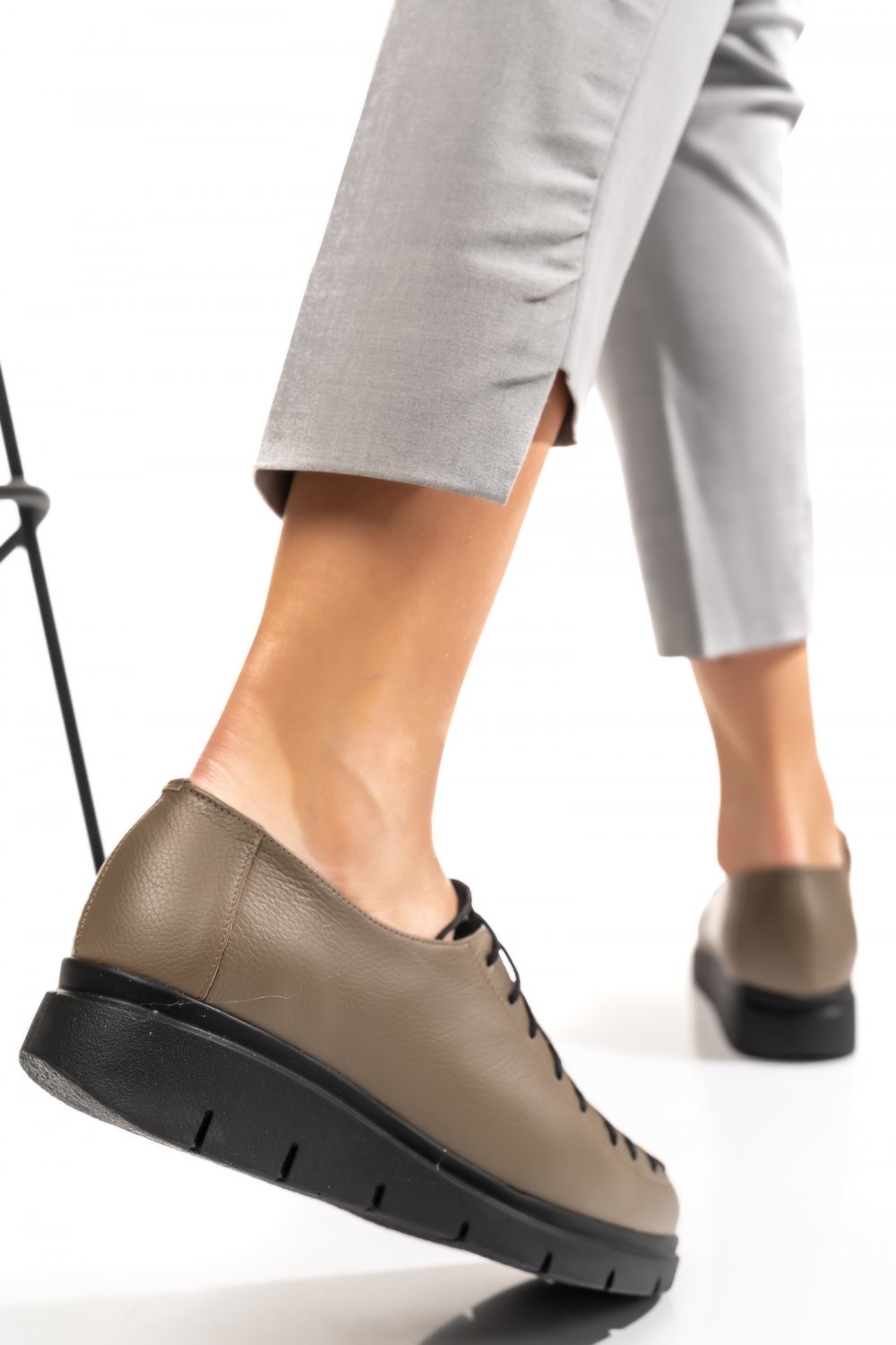 PANTOFI KHAKI PIELE NATURALA 2PC035