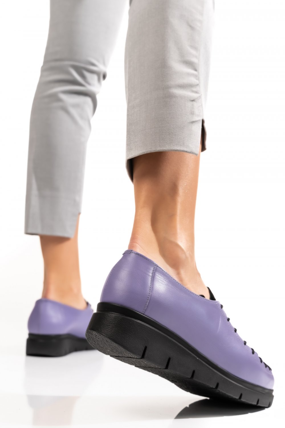 PANTOFI MOV PIELE NATURALA 2PC035