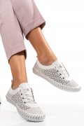 PANTOFI ALBI PIELE NATURALA 3PC0110