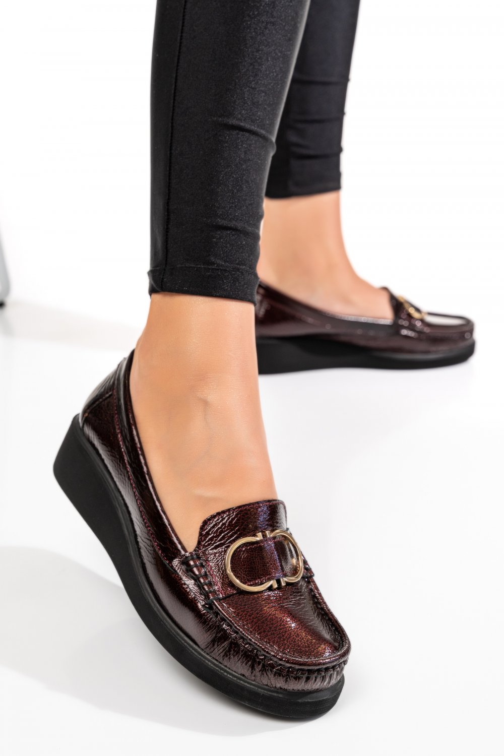 ESPADRILE BORDO PIELE NATURALA LACUITA 7PC45