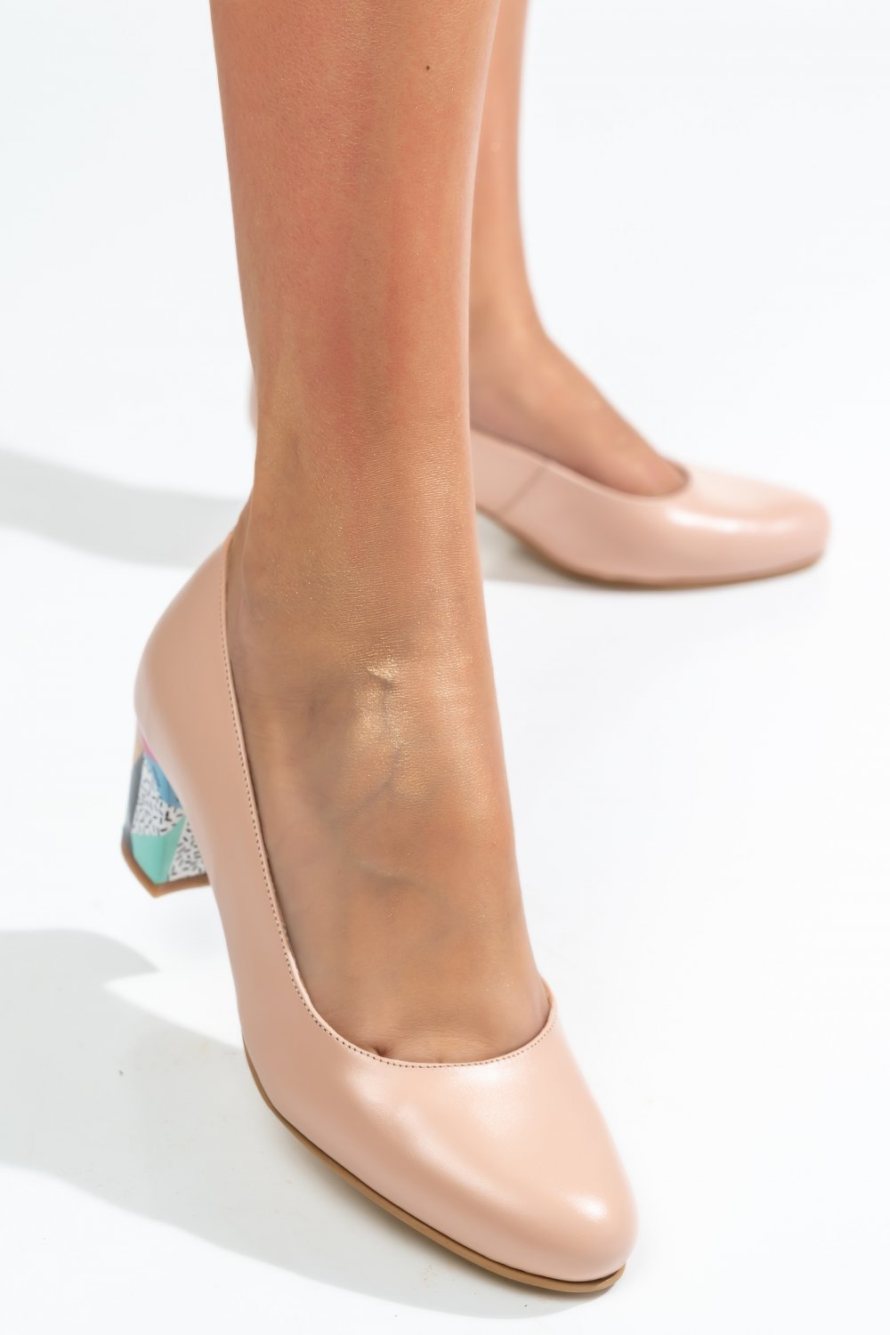 PANTOFI NUDE PIELE NATURALA 1PC601