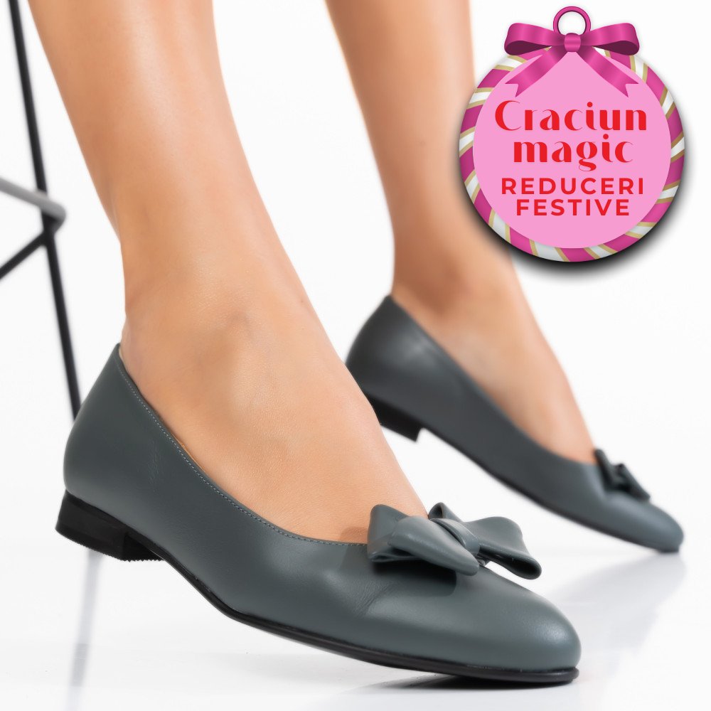 BALERINI GRI INCHIS PIELE NATURALA 4PC50