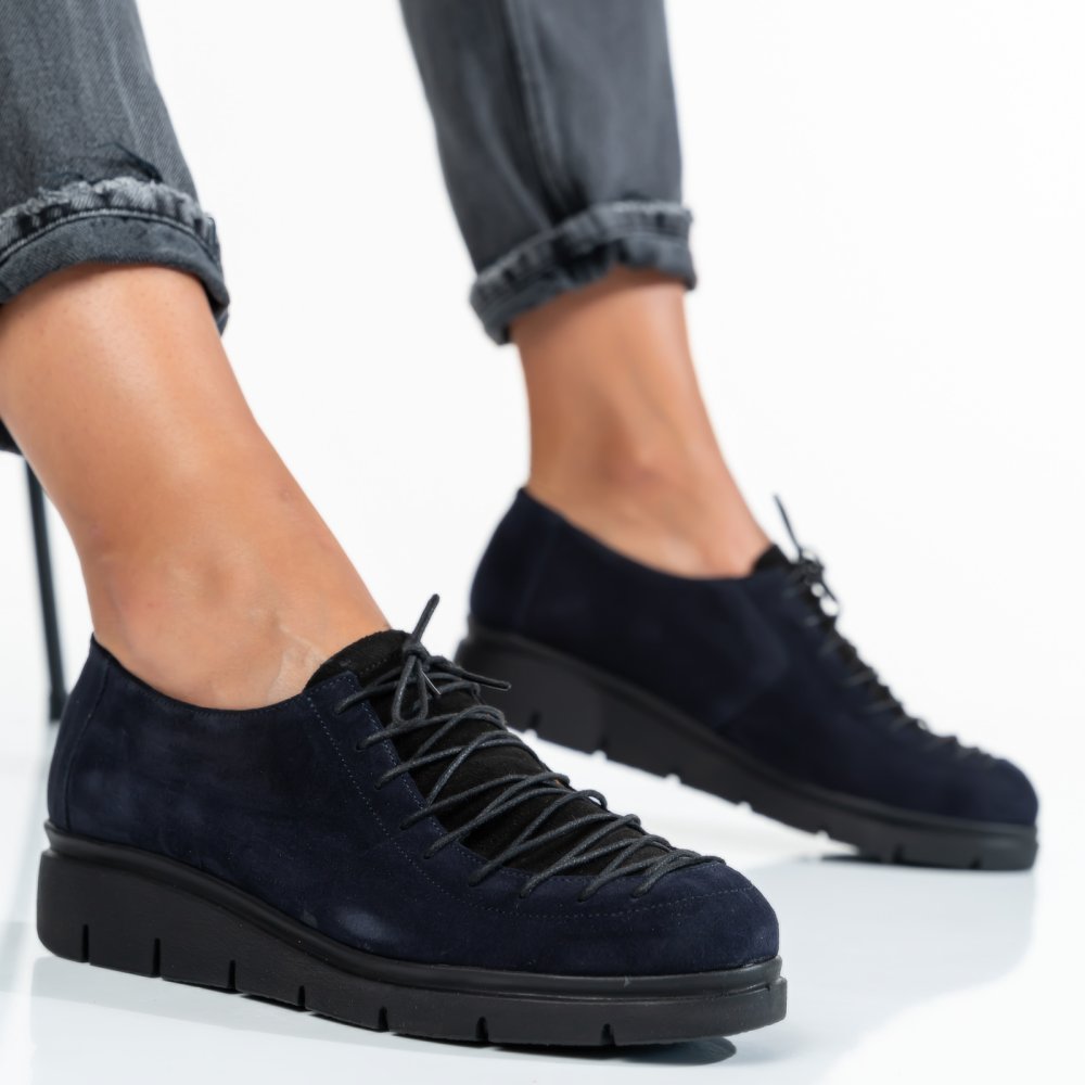 PANTOFI NAVY PIELE NATURALA INTOARSA 2PC035