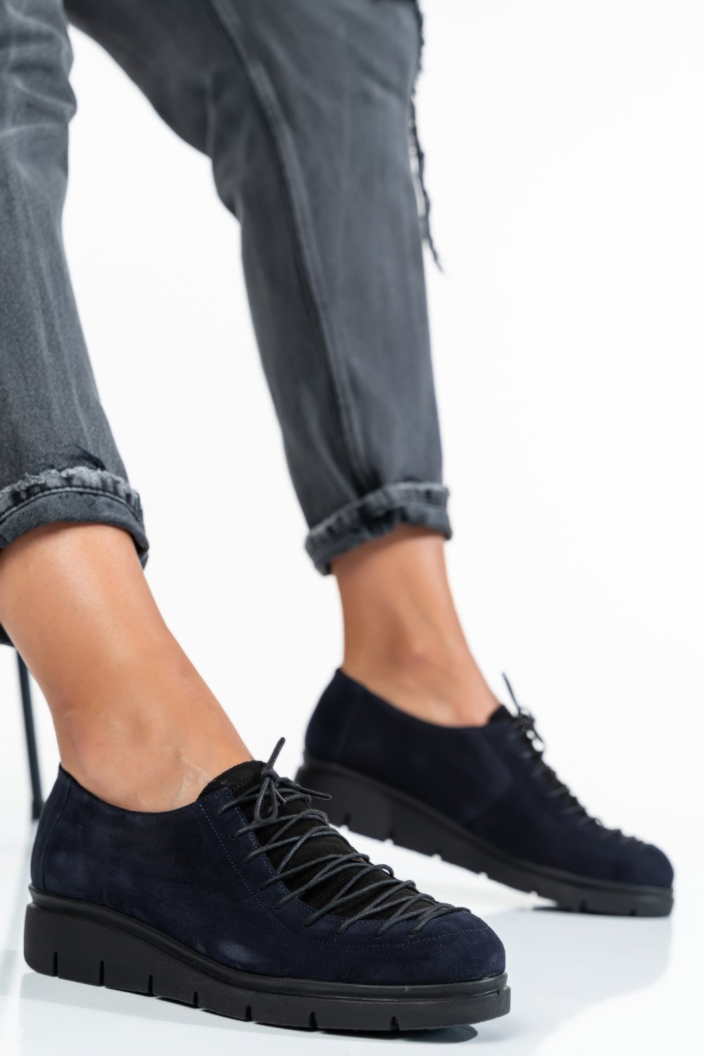 PANTOFI NAVY PIELE NATURALA INTOARSA 2PC035