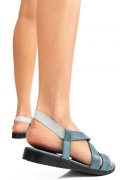 SANDALE ALBASTRE PIELE NATURALA 6SP61005FLBL