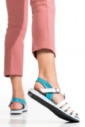 SANDALE BLUE WHITE PIELE NATURALA 6S774051