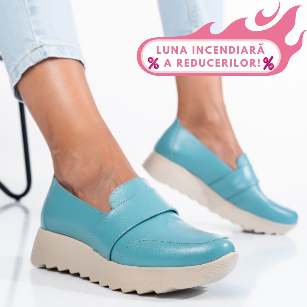 MOCASINI BLEU PIELE NATURALA 2PC022