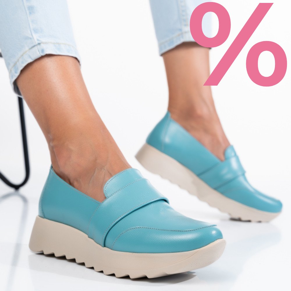 MOCASINI BLEU PIELE NATURALA 2PC022