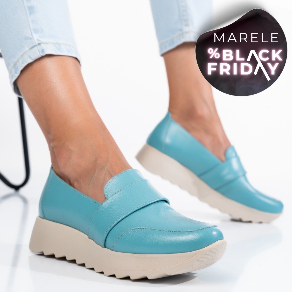 MOCASINI BLEU PIELE NATURALA 2PC022