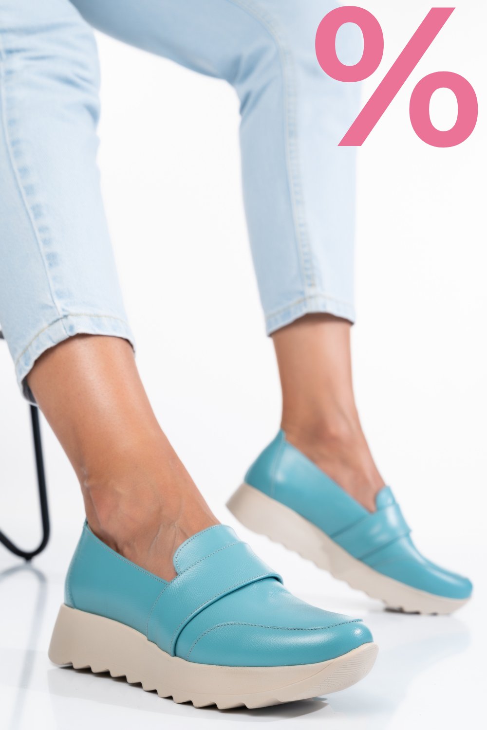 MOCASINI BLEU PIELE NATURALA 2PC022