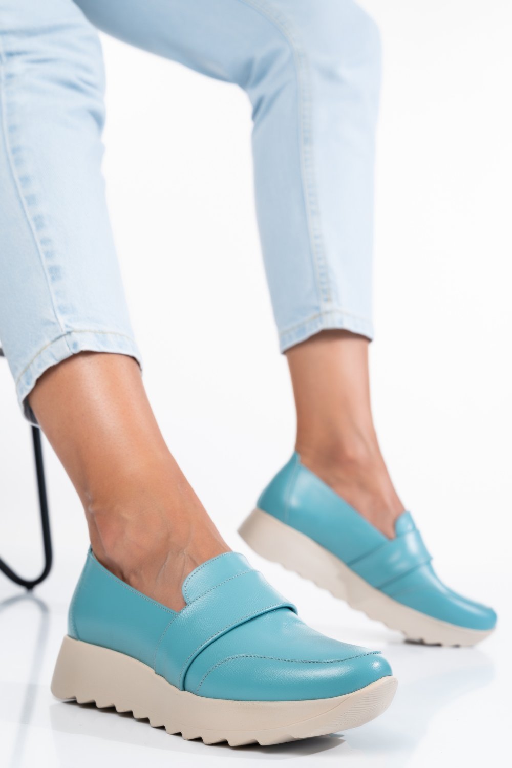 MOCASINI BLEU PIELE NATURALA 2PC022