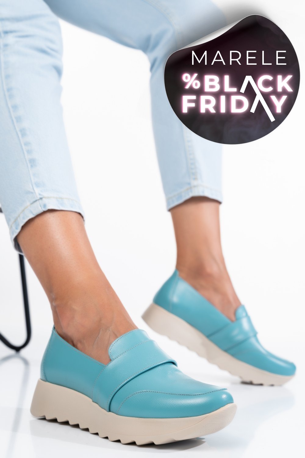 MOCASINI BLEU PIELE NATURALA 2PC022