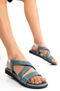 SANDALE ALBASTRE PIELE NATURALA 6SP61005FLBL
