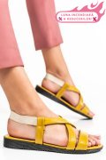 SANDALE GALBENE PIELE NATURALA 6SP61005FYSL