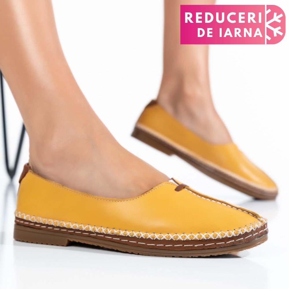 BALERINI GALBENI PIELE NATURALA 7PC981