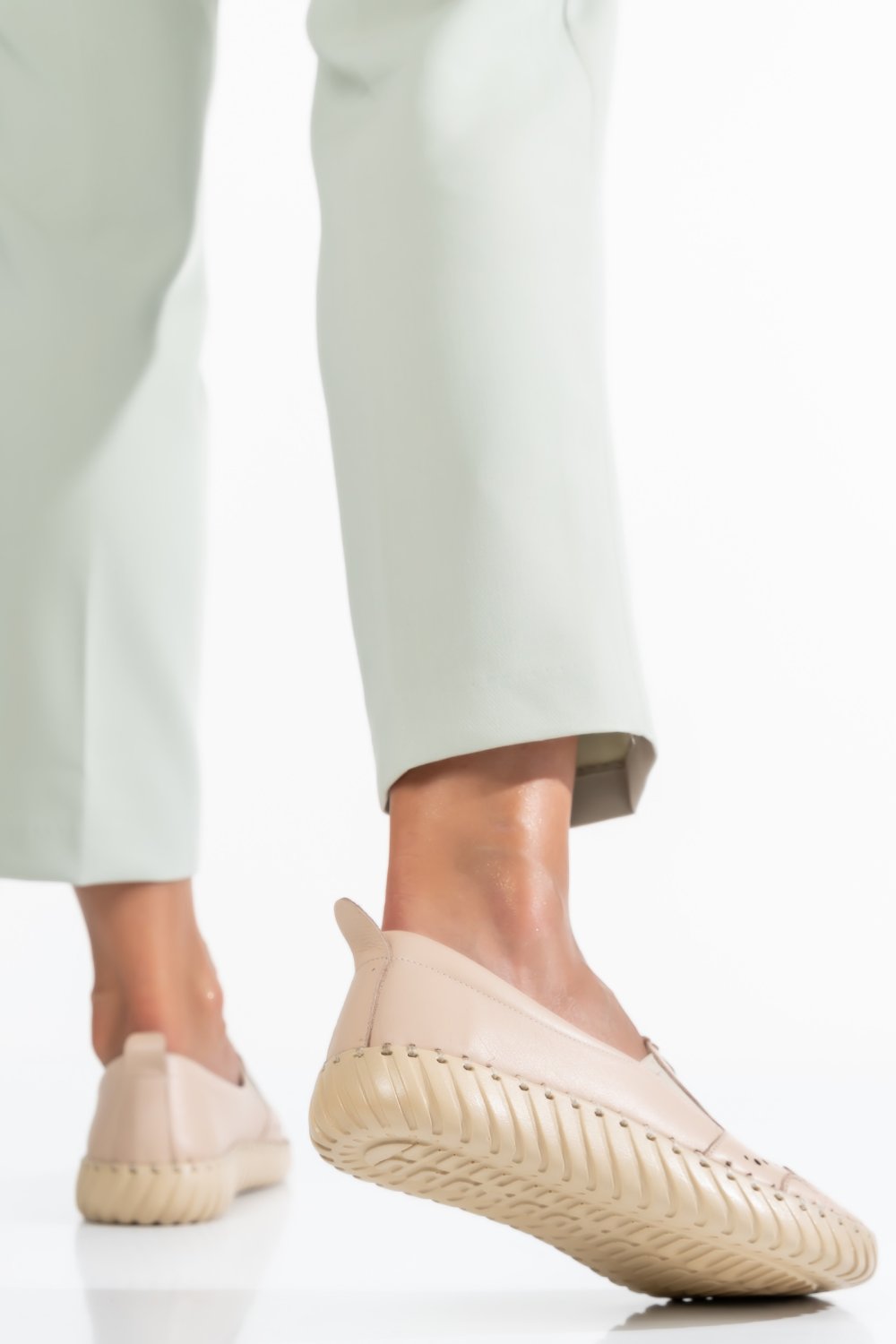 ESPADRILE BEJ PIELE NATURALA 5PC56