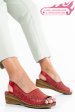 Sandale rosii piele naturala 1pc009