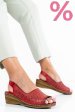 Sandale rosii piele naturala 1pc009