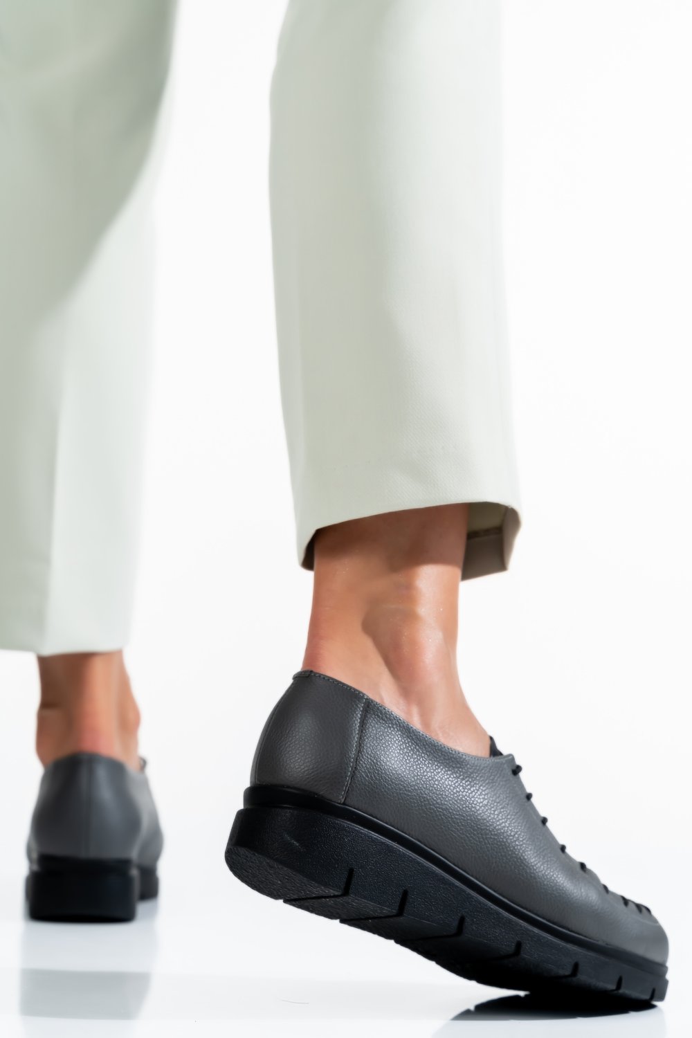 PANTOFI ALL GREY PIELE NATURALA 2PC035