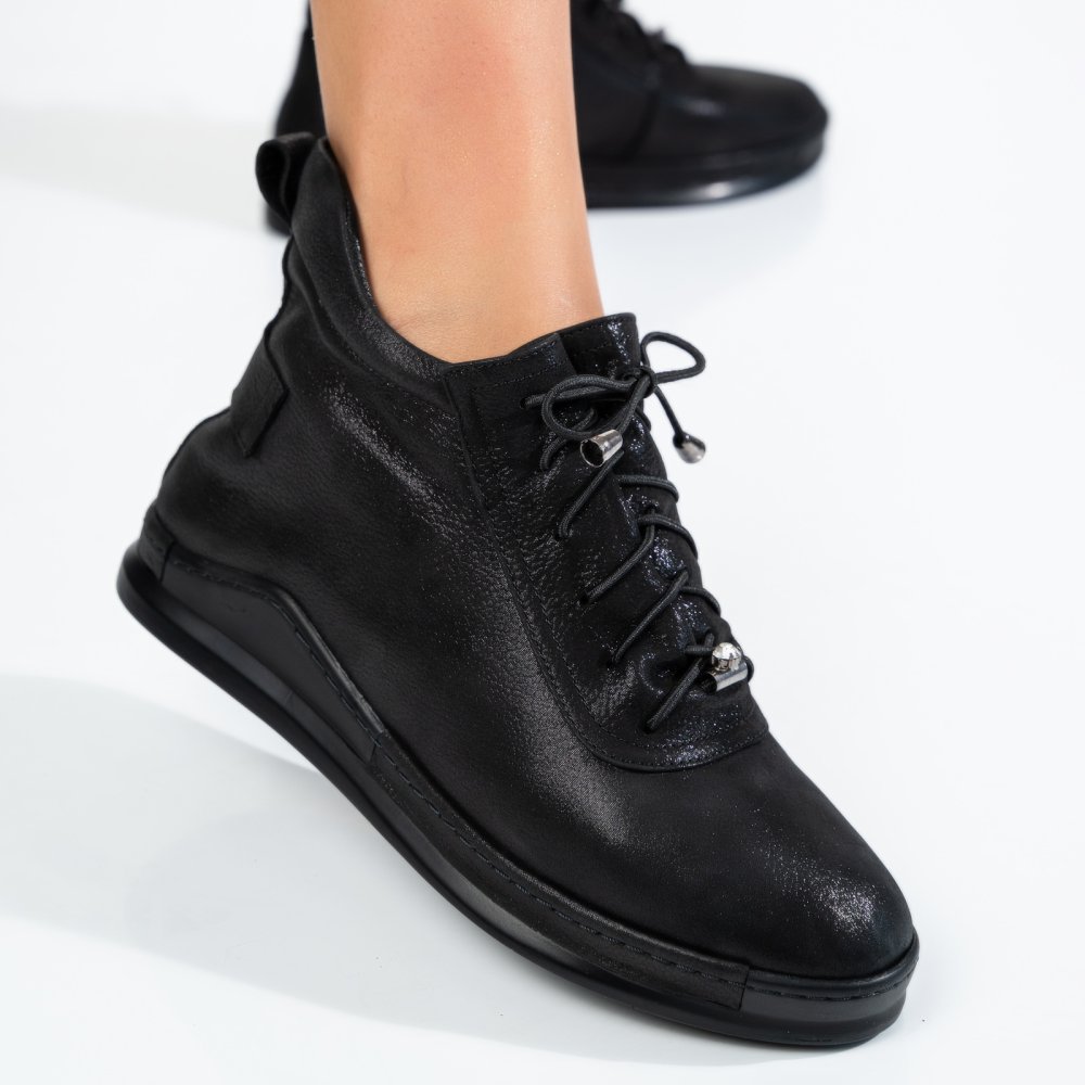 GHETE NEGRU SIDEF PIELE NATURALA 1PC019