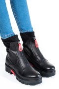 GHETE NEGRE PIELE NATURALA 9PC300
