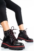 GHETE NEGRU ROSU PIELE NATURALA 5PC310
