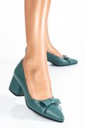 PANTOFI VERDE INCHIS PIELE NATURALA 1PC455