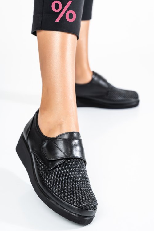 Pantofi negri piele naturala 4pc50