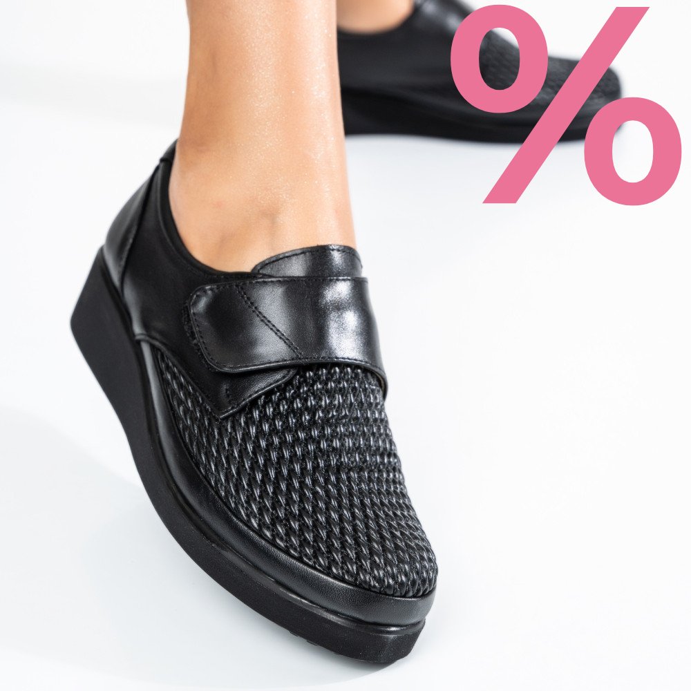 PANTOFI NEGRI PIELE NATURALA 4PC50