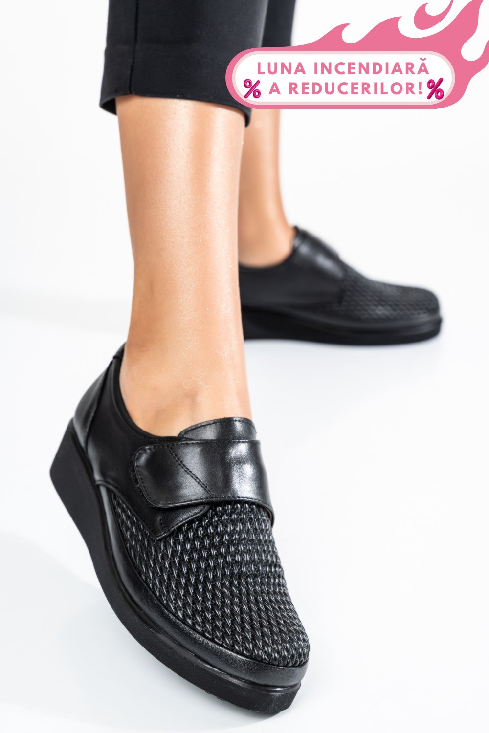 PANTOFI NEGRI PIELE NATURALA 4PC50