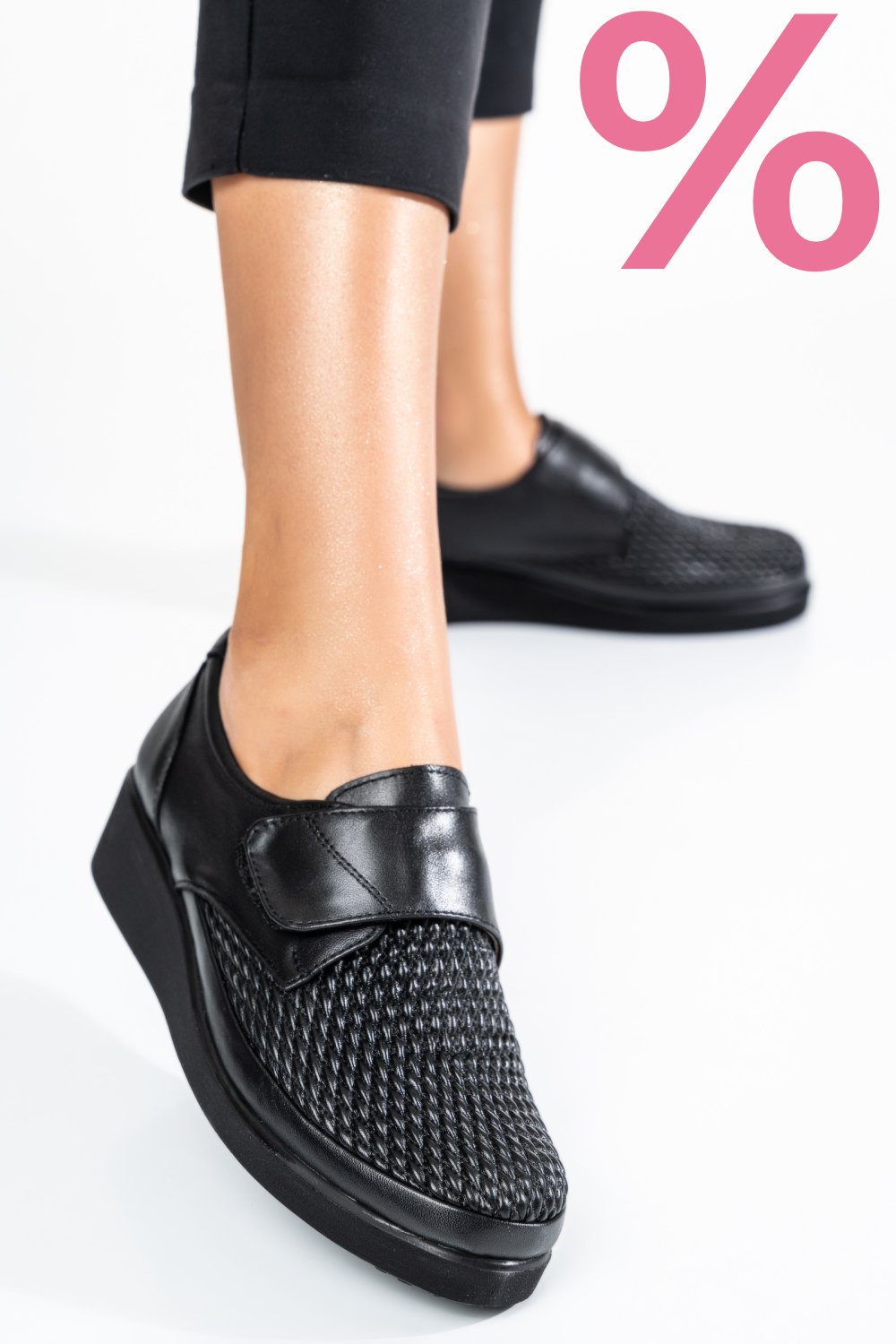 PANTOFI NEGRI PIELE NATURALA 4PC50