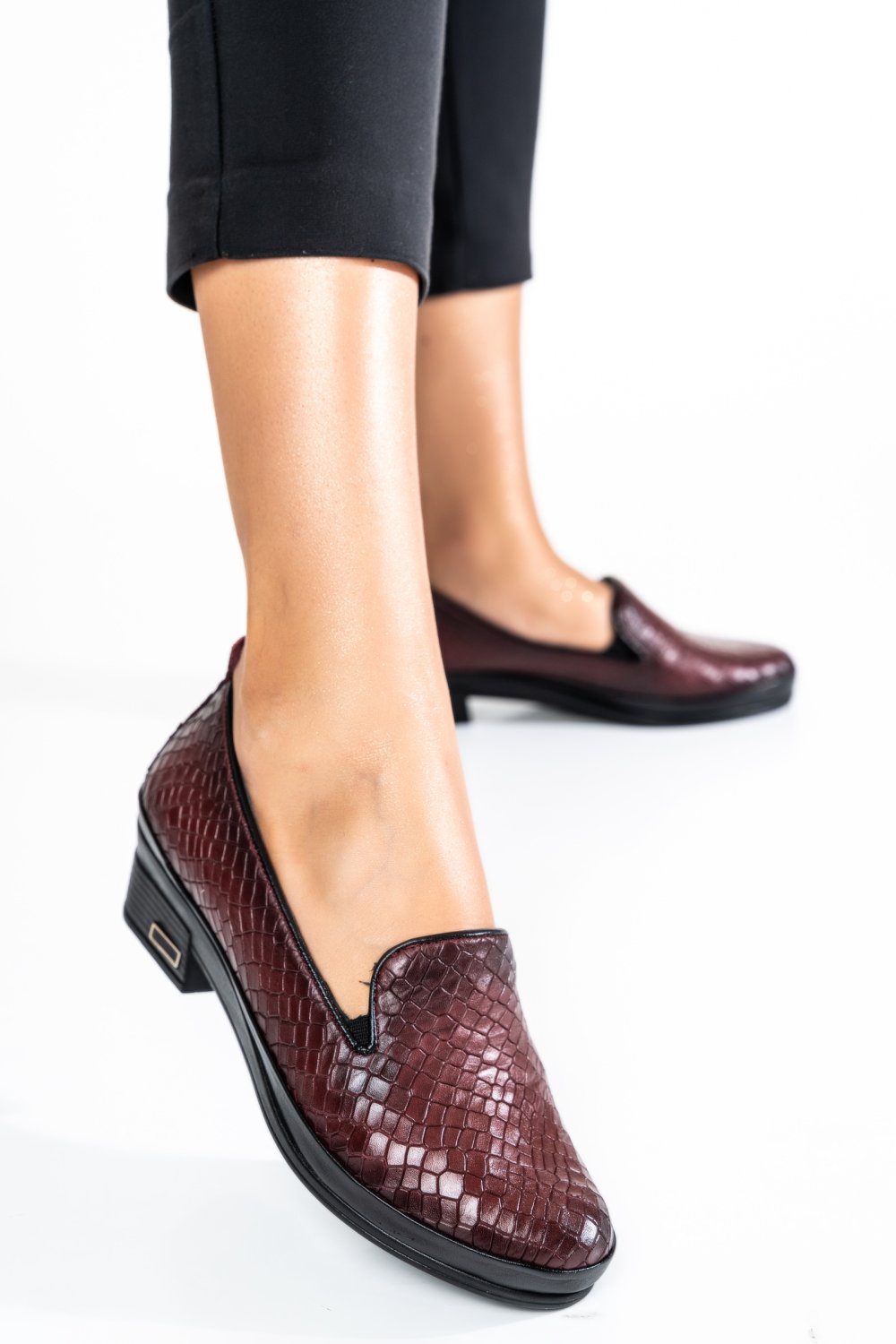 PANTOFI BORDO CRO PIELE NATURALA 0PC51