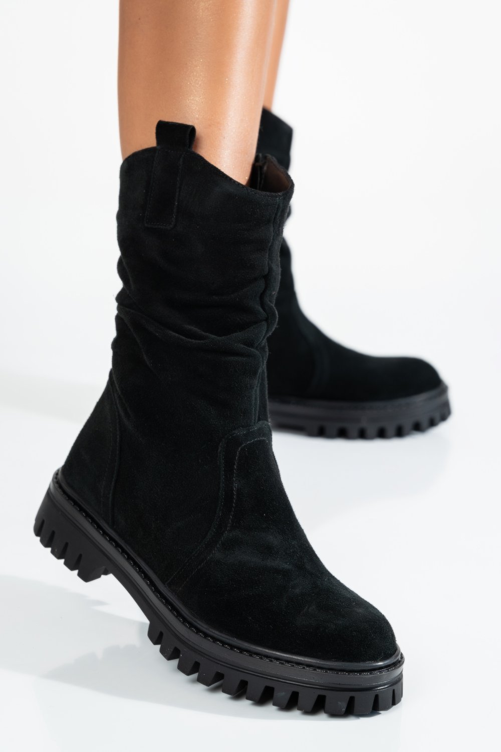 CIZME NEGRE PIELE NATURALA INTOARSA 222848SP