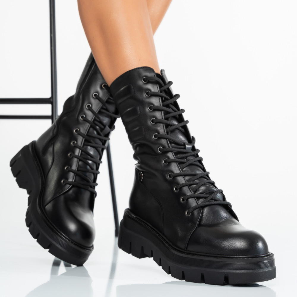 CIZME NEGRE PIELE NATURALA 212897NP