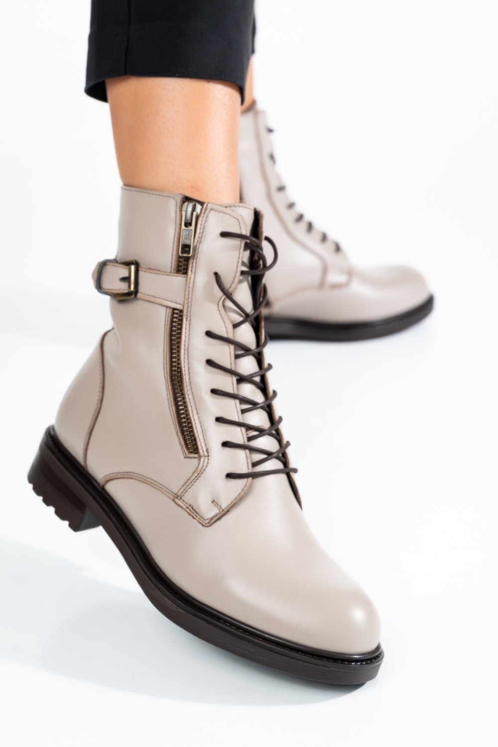 GHETE TAUPE PIELE NATURALA 2PC22840