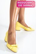 PANTOFI GALBENI PIELE NATURALA 1PC455