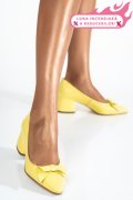 PANTOFI GALBENI PIELE NATURALA 1PC455