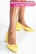 PANTOFI GALBENI PIELE NATURALA 1PC455