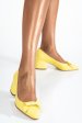 Pantofi galbeni piele naturala 1pc455