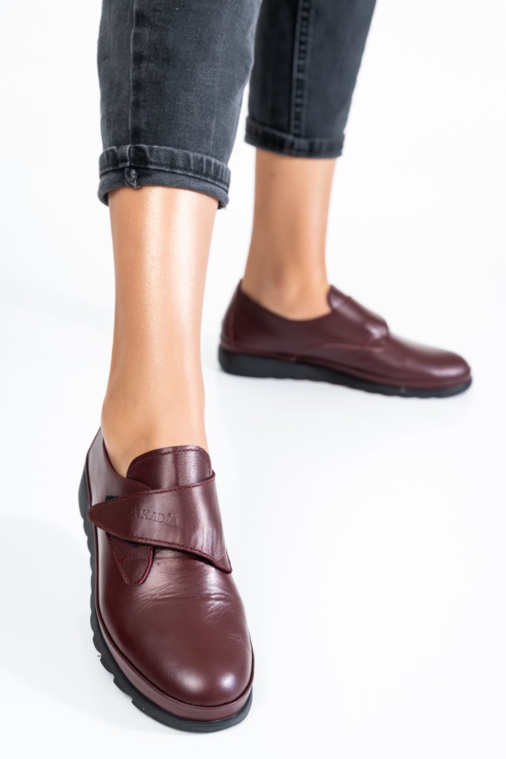 PANTOFI BORDO PIELE NATURALA APCK700