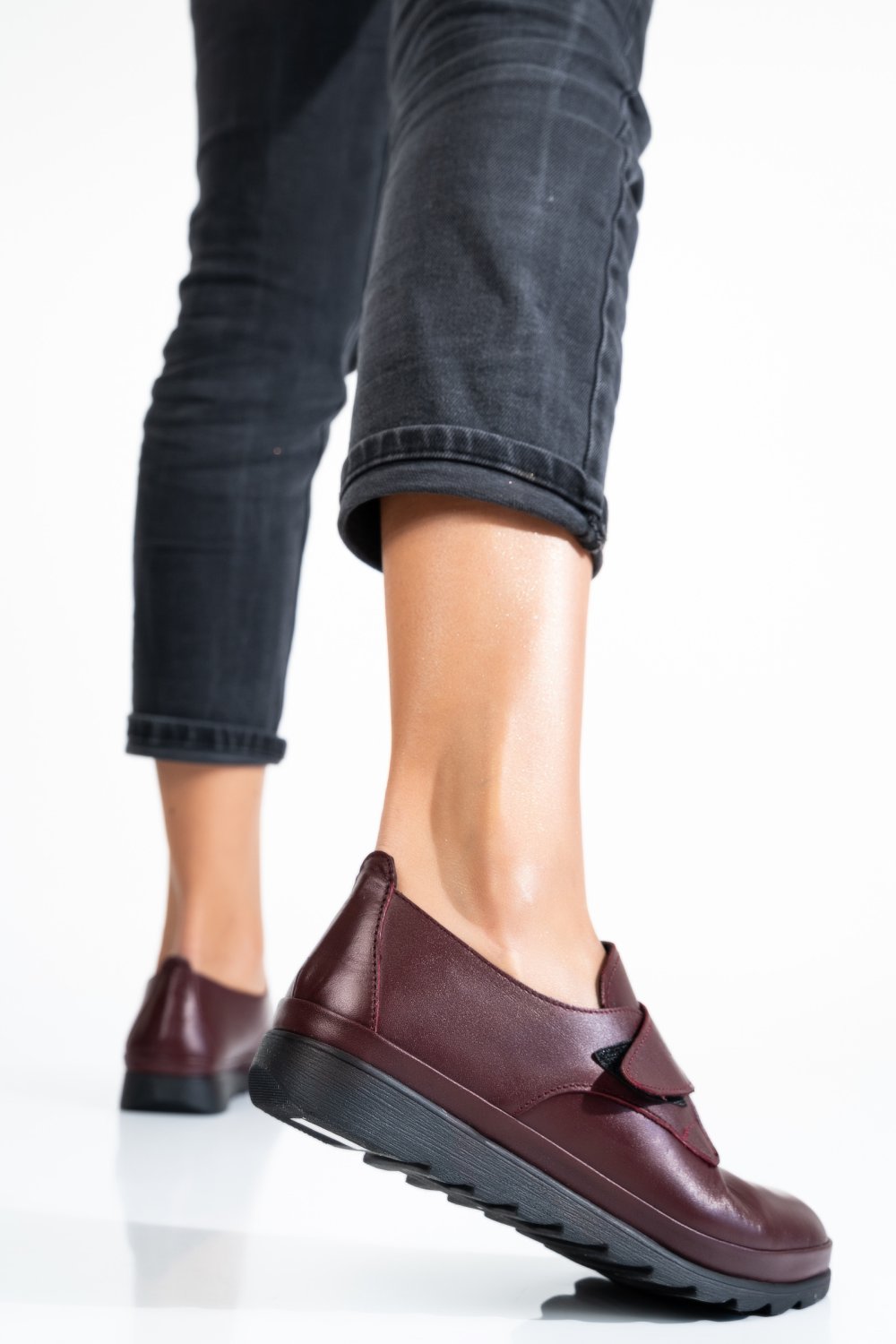 PANTOFI BORDO PIELE NATURALA APCK700