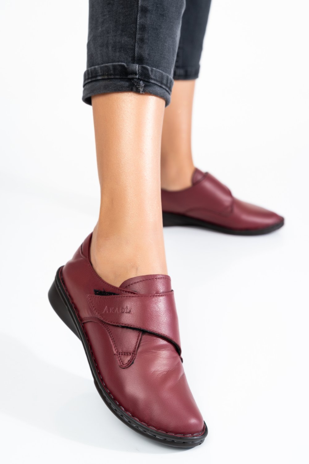 PANTOFI BORDO PIELE NATURALA 3PC462