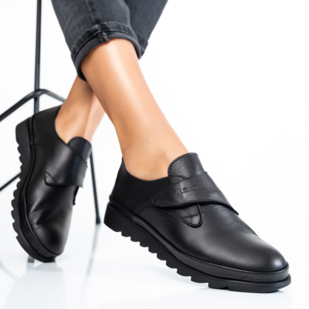 PANTOFI NEGRI PIELE NATURALA APCK700