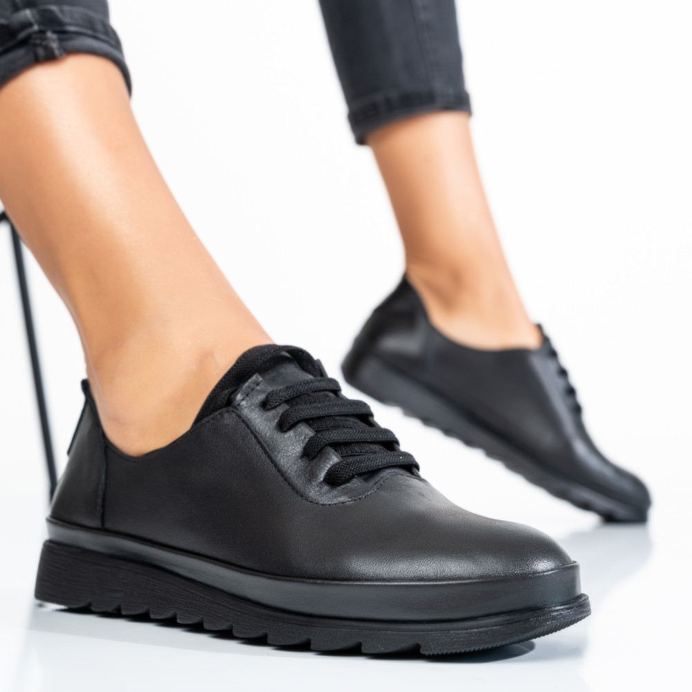 PANTOFI NEGRI PIELE NATURALA APCK710
