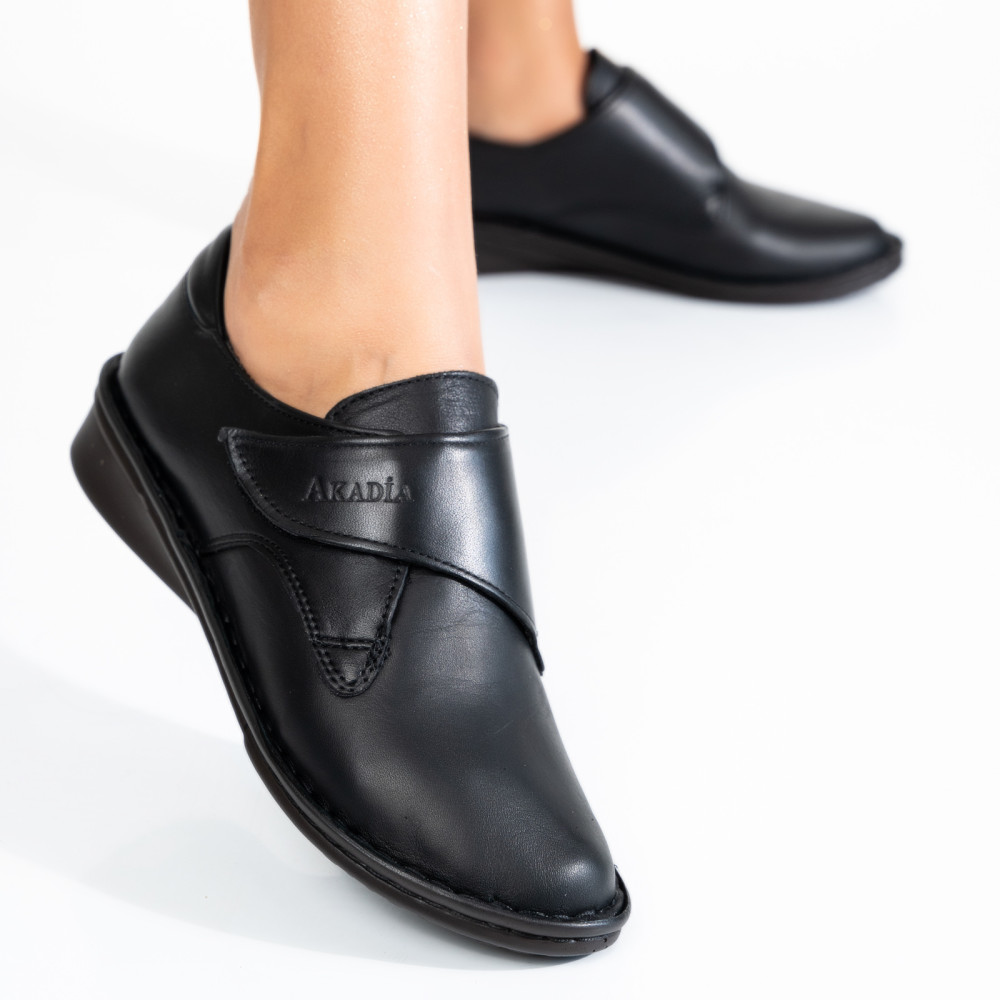 PANTOFI NEGRI PIELE NATURALA 3PC462